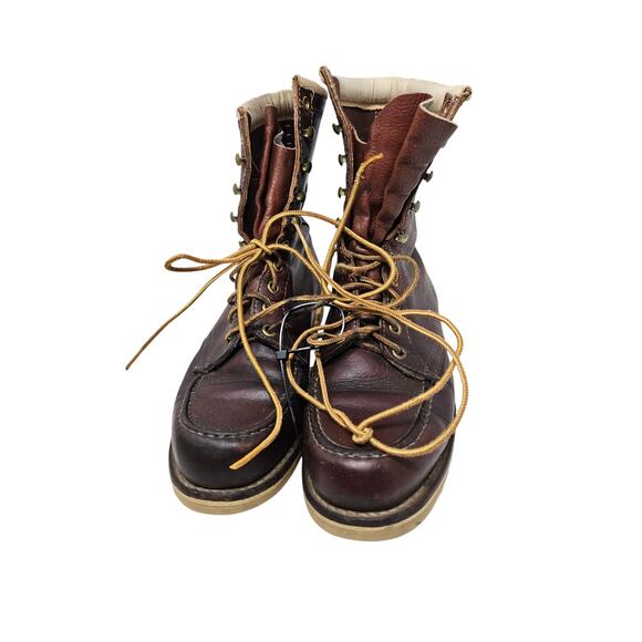 Vintage Santa Rosa Brand 8.5 Brown Leather Lace Up Irish Setter Style Utliity main image 5